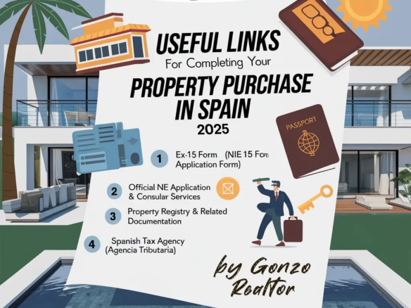 USEFUL LINKS TO PURCHASE PROPERTY IN SPAIN 2025 NEW RULES