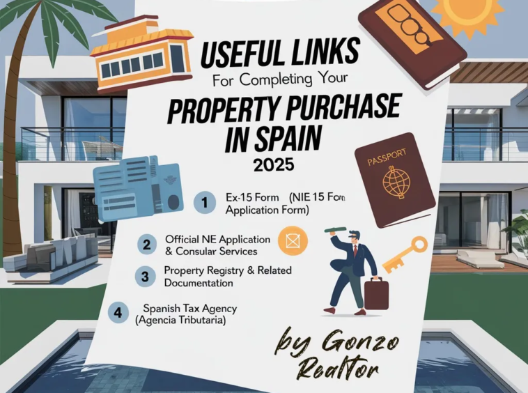 USEFUL LINKS TO PURCHASE PROPERTY IN SPAIN 2025 NEW RULES