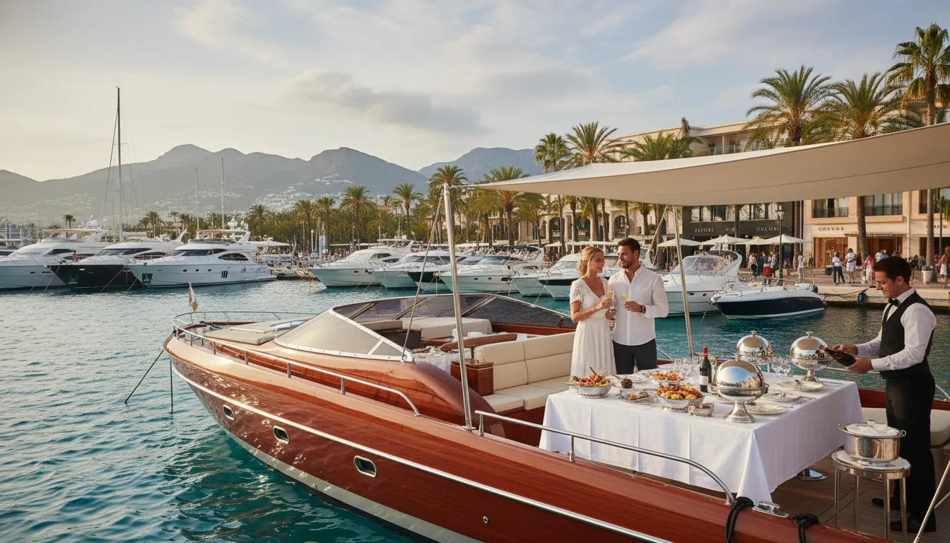 High-end leisure in Marbella: yachts, gourmet dining, and luxury shopping