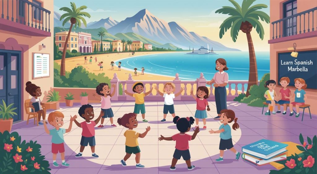 Marbella Spanish lesson for kids children Spain
