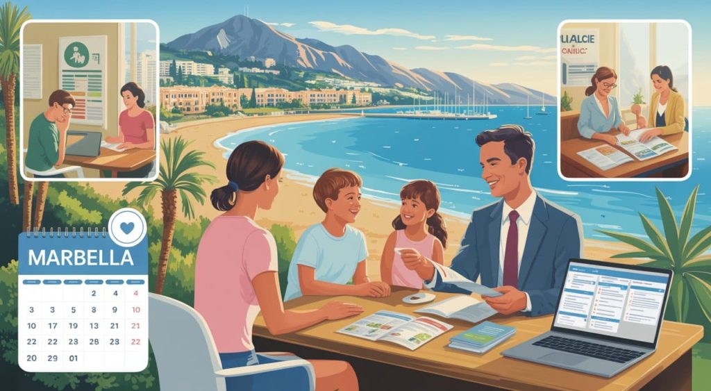 Marbella how to get Health insure for family kids USA Spain