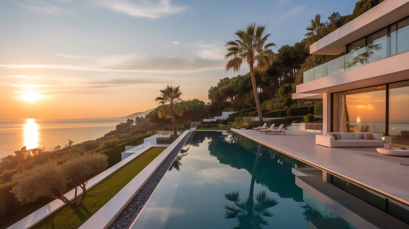 Marbella luxury villas with sea views and Mediterranean landscape