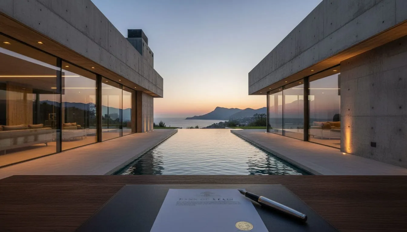 escrow Spain luxury villas: Contemporary Marbella villa with Bank of Spain regulated escrow account protection for €4M+ off-plan purchases