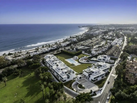 Aerial view Golden Mile Villas for Sale in Marbella