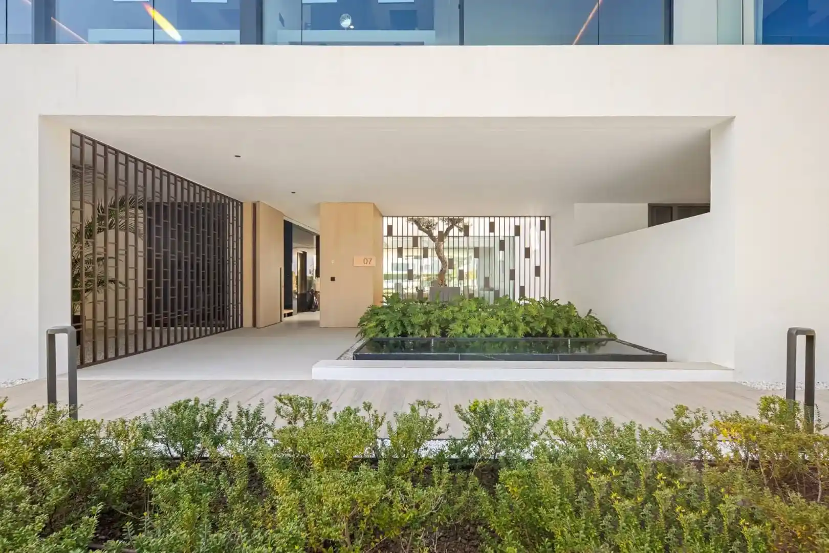 Main facade of Villa 12, an audited residential asset in Marbella Golden Mile.