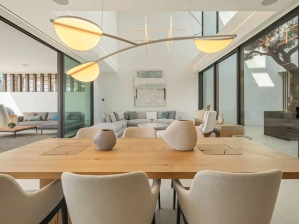 Formal dining room in Villa 12, reflecting the architecture of presence.